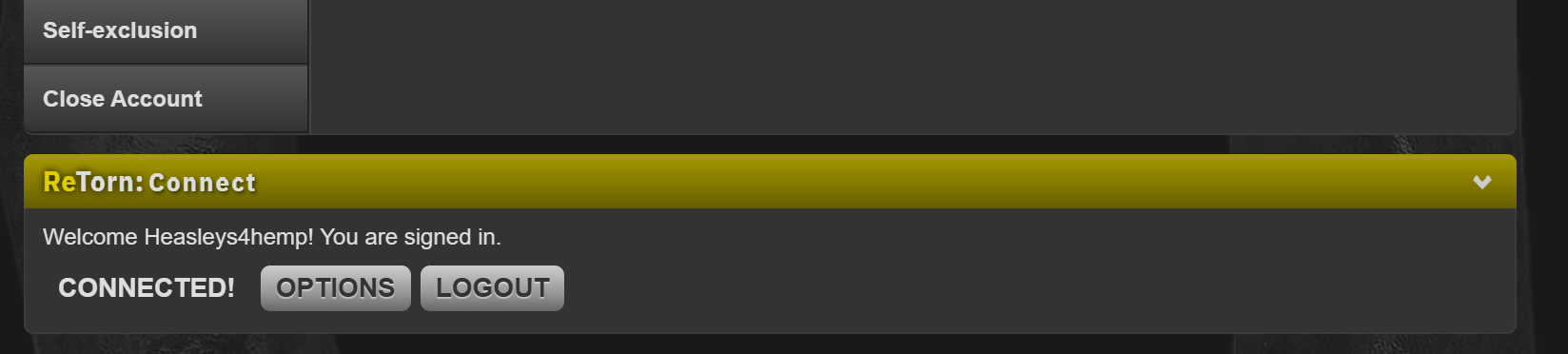 ReTorn Connect Window